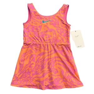 NWT Nike Athletic Dress w/ Built-In Shorts, Pink Orange, Toddler Girl Size 2T